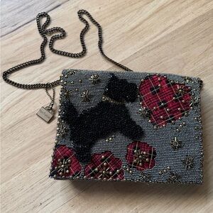 Mary Frances Scottie Love - Black and Red Beaded Dog Clutch (Collectors Item)